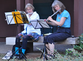 Playing flutes