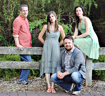 Jeff, Ashley, Ryan, Christa on a fence