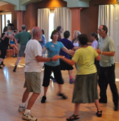 Dancers doing a slipping circle