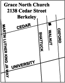 Map to Christ Church East Bay
